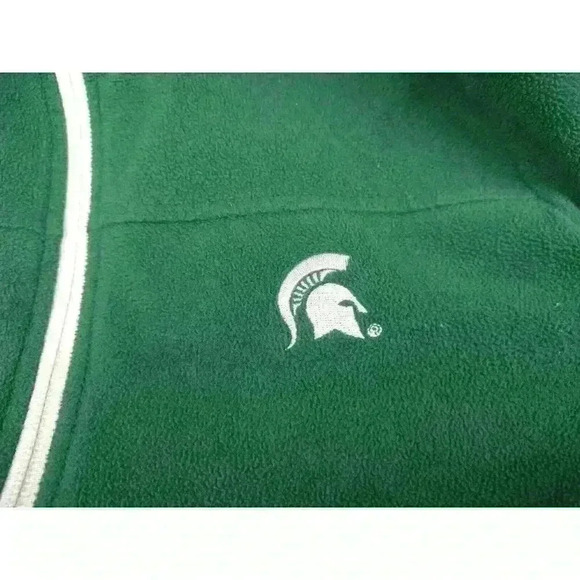COLUMBIA GREEN SPARTANS MICHIGAN STATE FLEECE ZIP Women’s Small JACKET - Picture 3 of 11